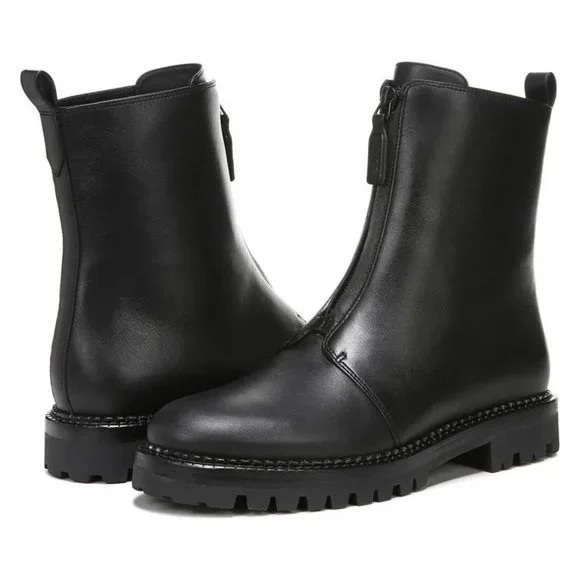 Vince Shoes - VINCE Cabria Ankle Boot Front Zip Water Resistant Black